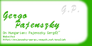 gergo pajenszky business card